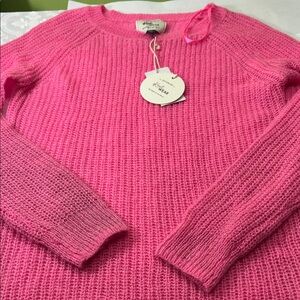 J. Jill Vibrant Pink Crew Neck Sweater